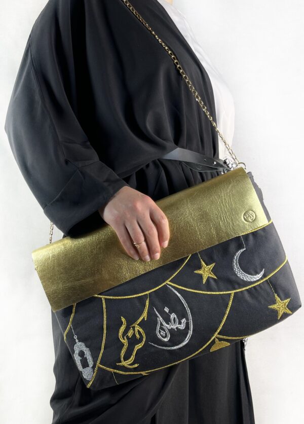 Fabric x Genuine leather Ramadan karim Bag