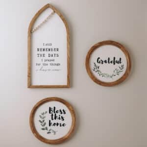 Bless This Home Boho Wood Circle