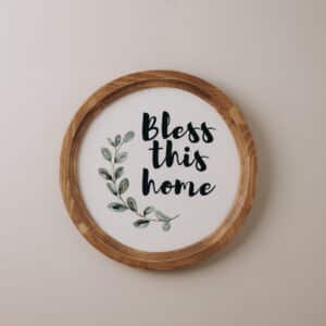 Bless This Home Boho Wood Circle