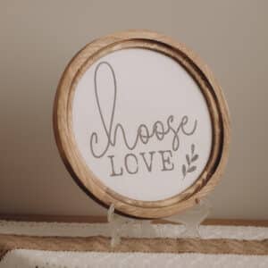 Choose Love Boho Wood Circle