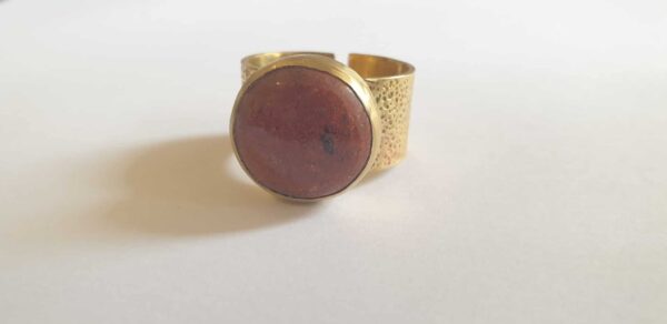 Jasper textured ring