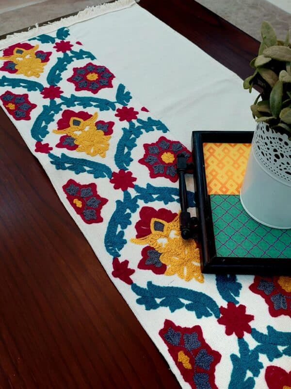 Turquoise modern classic Table runner