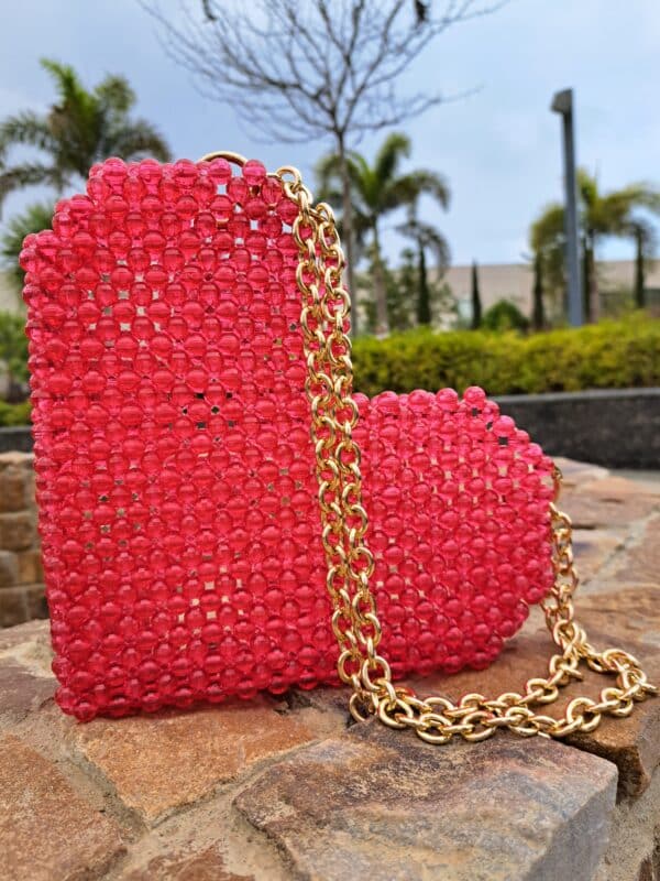 Pomegranate crystal bag.