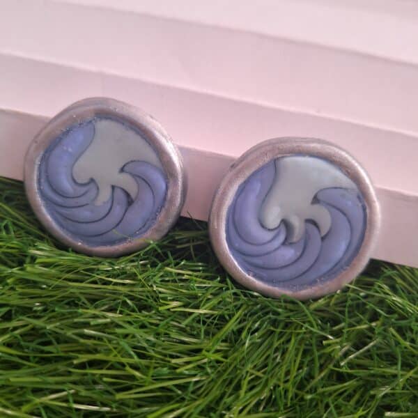 polymer clay earrings ocean