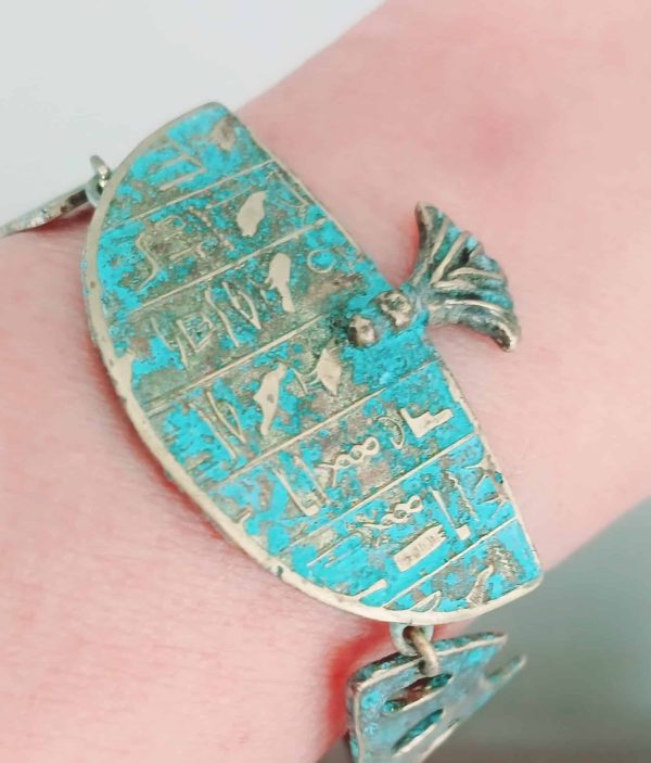 Bluerust hieroglyphics cuff