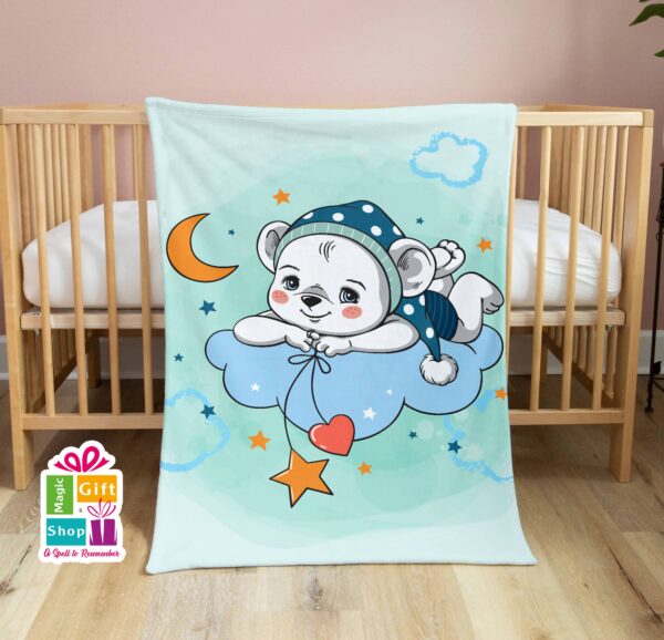 cut bear blue Blanket