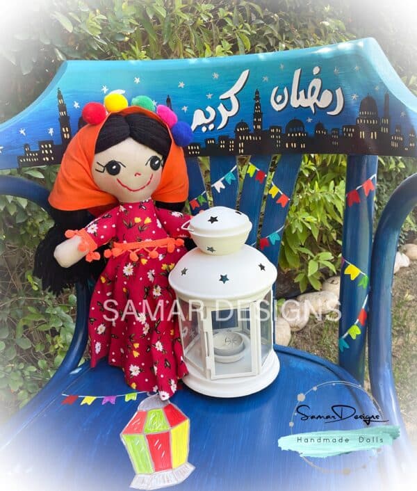 Egyptian folkloric handmade soft doll “Warda”