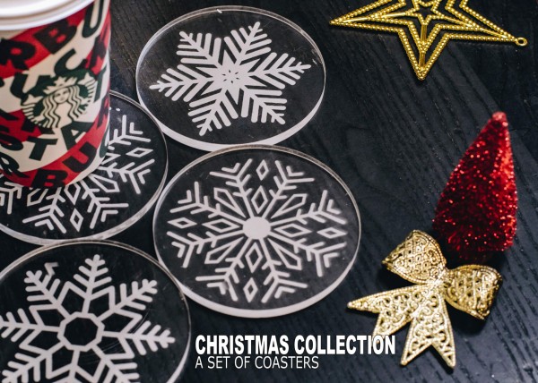 Snowflakes coasters