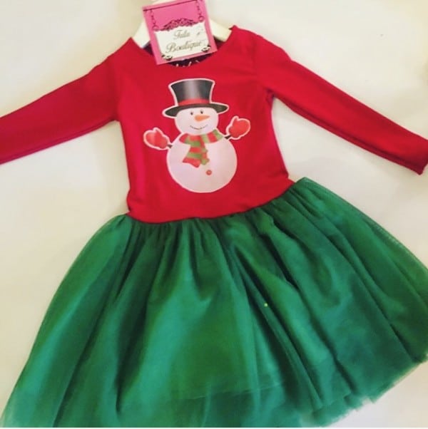 Snowman tutu dress