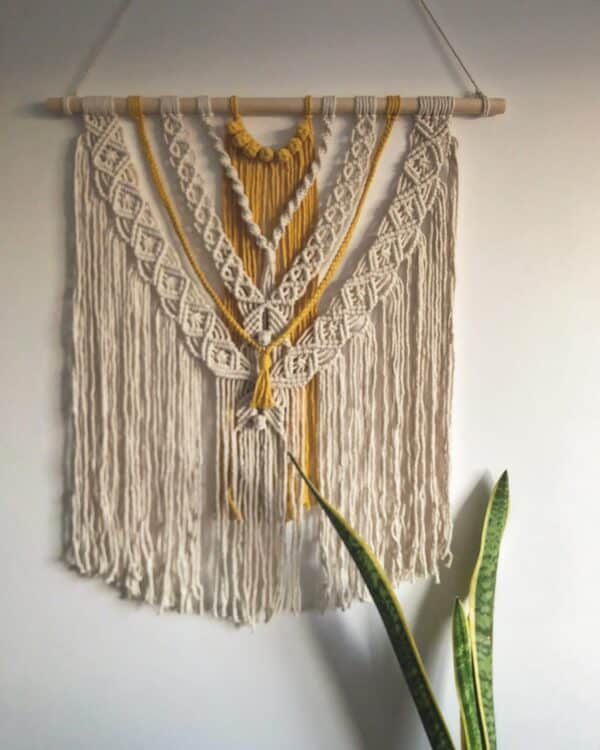 Macrame wall hanging large boho style vintage wall decoration modern