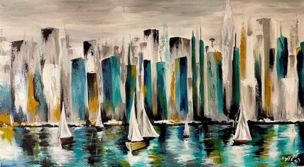 Sailing modern painting