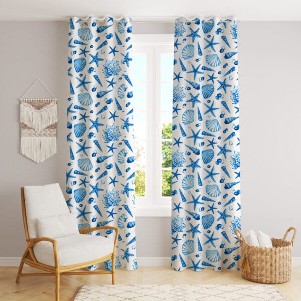 The Blue Sea Creatures Curtains