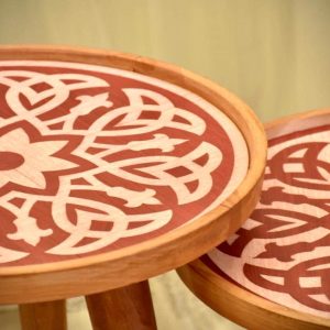 Pink side tables