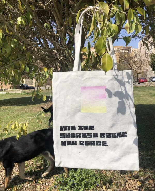 “May The Sunrise Bring You Peace” tote bag