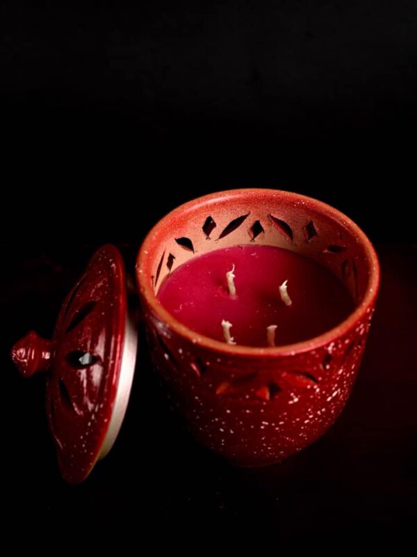 strawberry & vanilla pottery candle