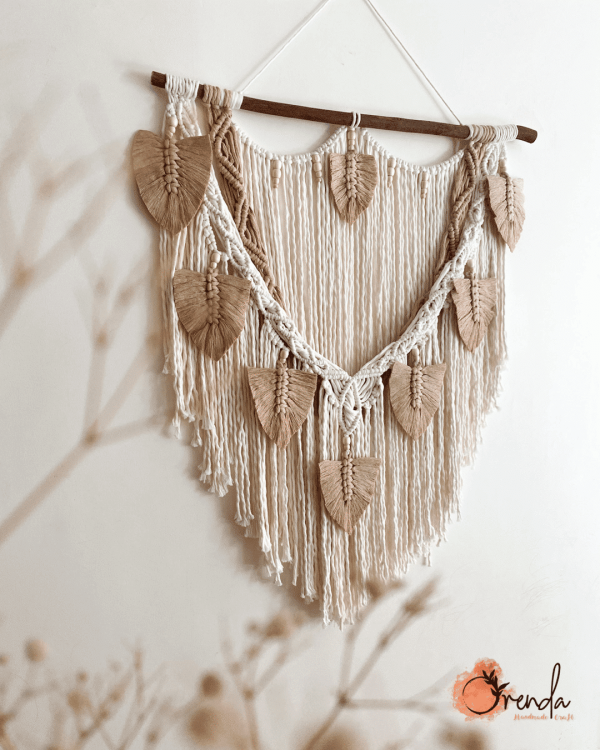 leaves macrame wallhanging