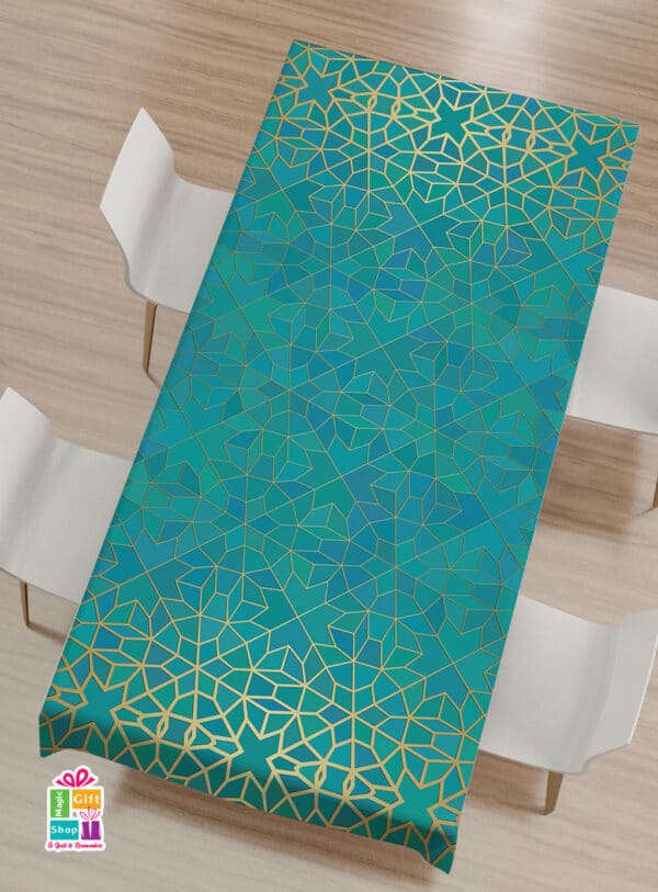 tablecloth ( green arabic pattern )