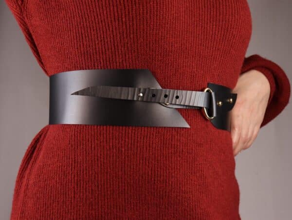 Genuine leather Wide belt