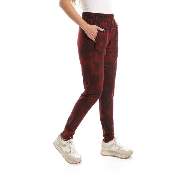 Burgandy black tie dye sweatpants