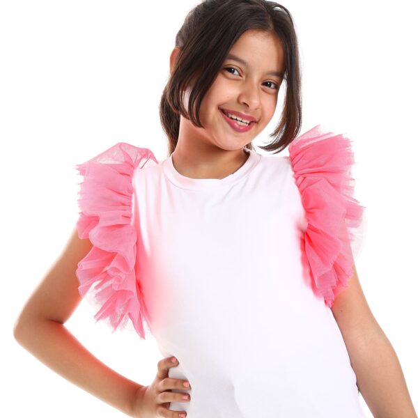 Pink Coucou sleeve kids shirt