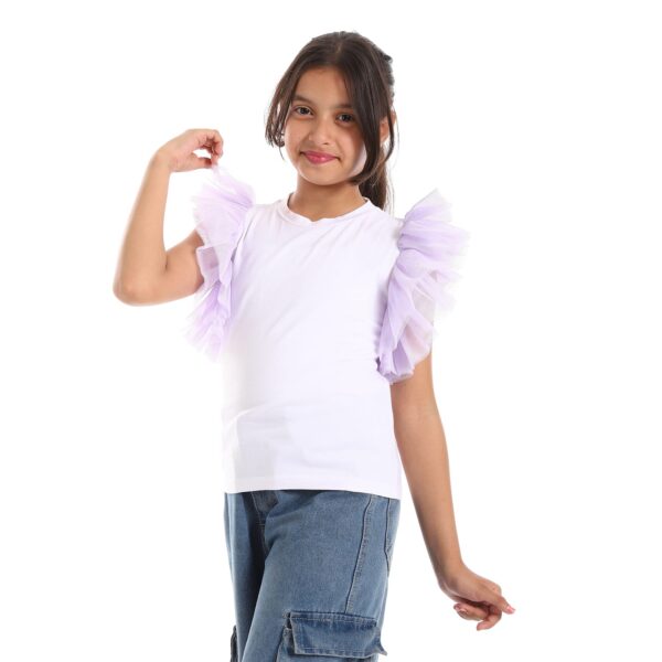 Light purple Coucou sleeve kids shirt