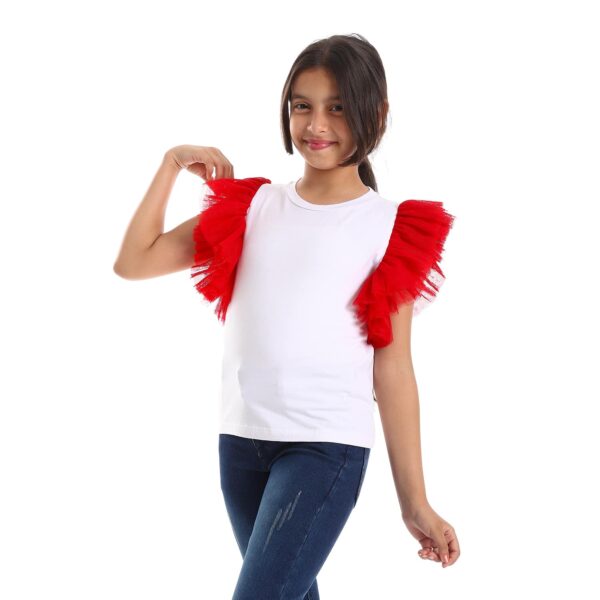 Red Coucou sleeve kids shirt