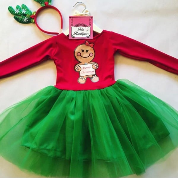 Ginger bread man Christmas dress