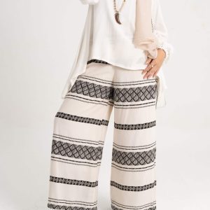 White Wide Pants