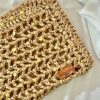 Handmade crochet clutch