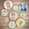 Decoupaged wall plates