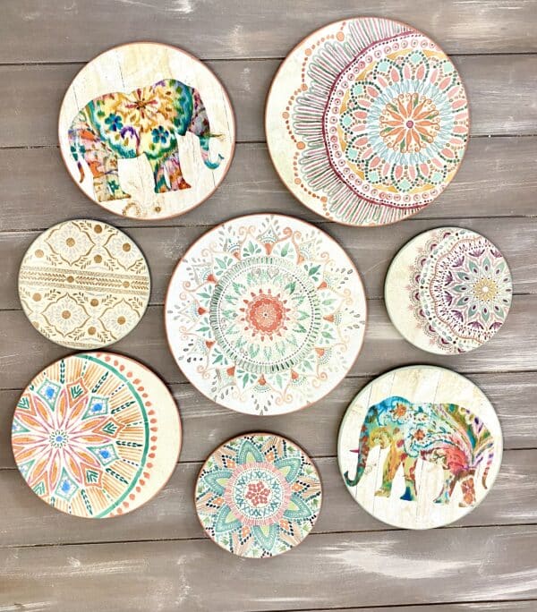 Decoupaged wall plates