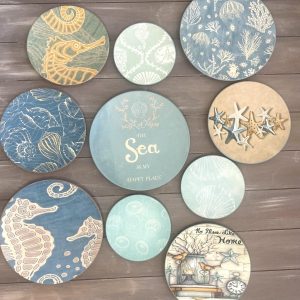 Decoupaged wall plates