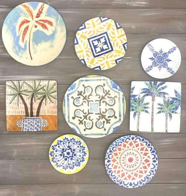 Decoupaged wall plates