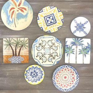 Decoupaged wall plates