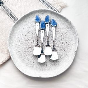 Stainless-steel ice cream spoons