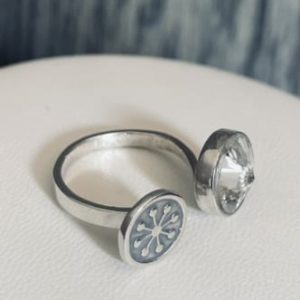 Silver ring (925ct), with Crystal (Asfour)