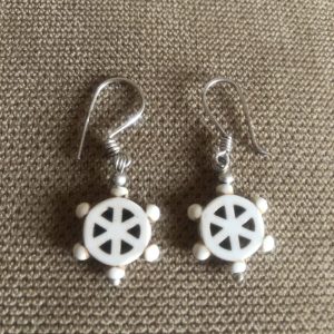 Sterling Silver Ship Wheel earing for a Summer Vibe.