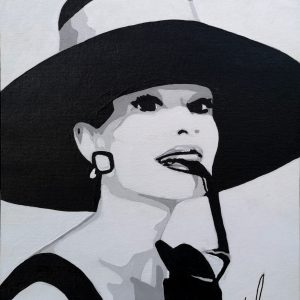 audrey hepburn painting from the movie breakfast at tiffany