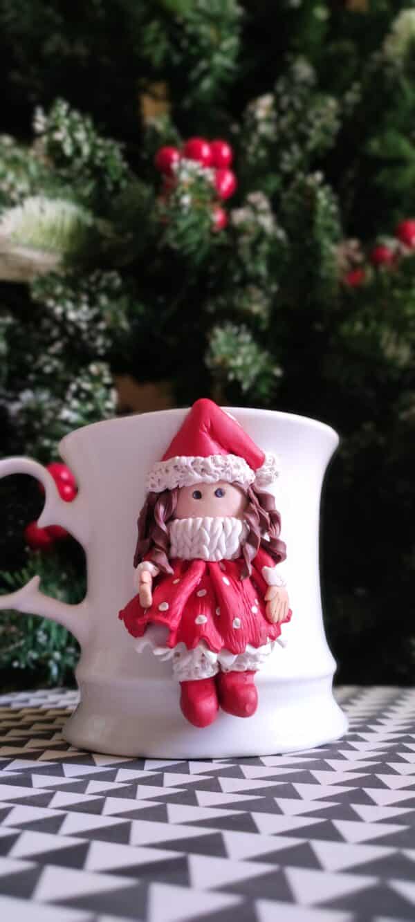 girl Christmas mug