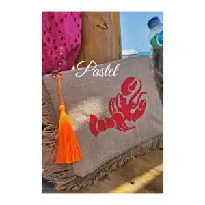 Burlap summer pouch