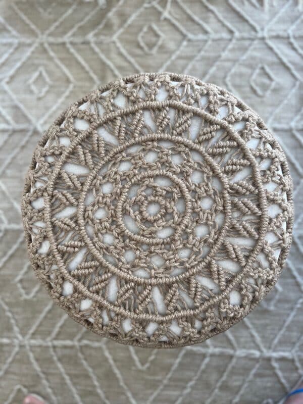 Jute Macrame Puff