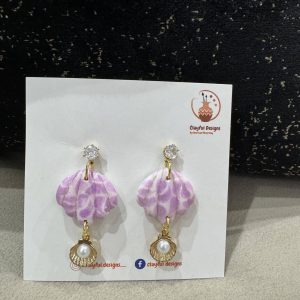 polymer clay, handmade, earrings