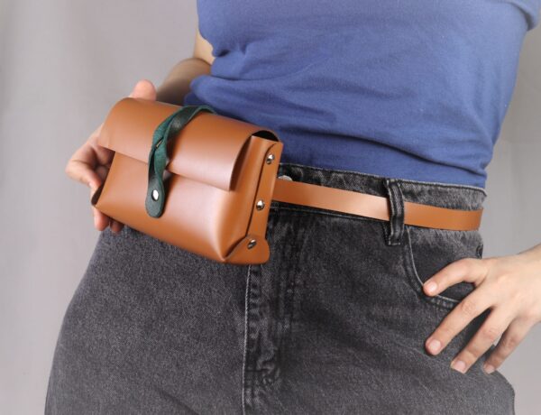 genuine leather belt bag