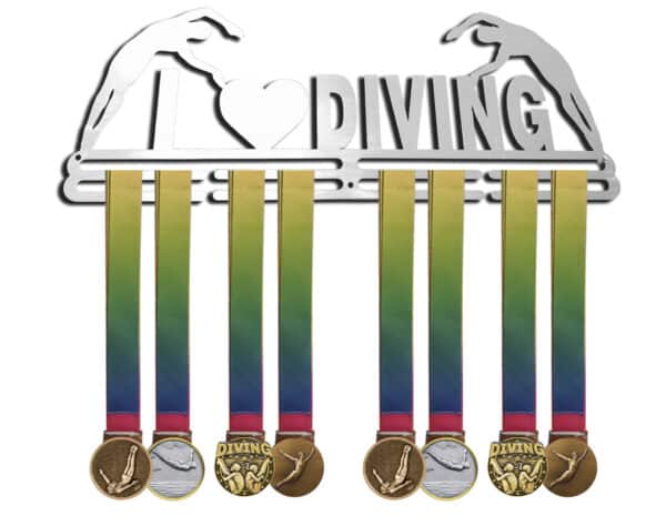 I Love Diving Medal Hanger