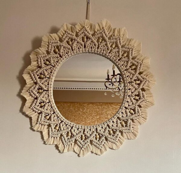 Macrame mirror