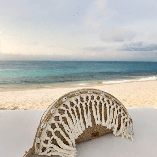 Gold clutch with shells