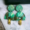 earrings, poylmer clay