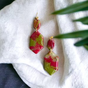 earrings, polymer clay