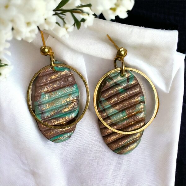 earrings, handmade, polymer clay