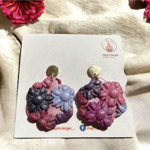 earrings, handmade, polymer clay